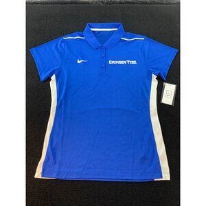 Nike Dri Fit Crimson‎ Tide Womens Polo Shirt Royal Blue White M NWT